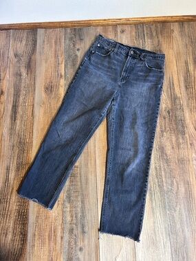 GAP Cheeky Straight Sky High waist Jeans - Washed Black Denim Sz 31 12R